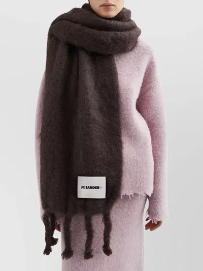 Jil Sander Men Plain Scarf With Jill Sander Label