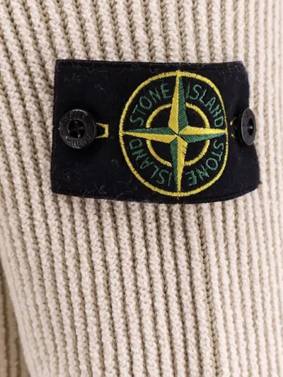 Stone Island Men Certified Virgin Wool And Cotton Sweater In Neutral