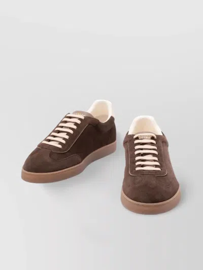 Brunello Cucinelli Suede Low-top Sneakers Contrast Detail