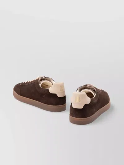 Brunello Cucinelli Suede Low-top Sneakers Contrast Detail