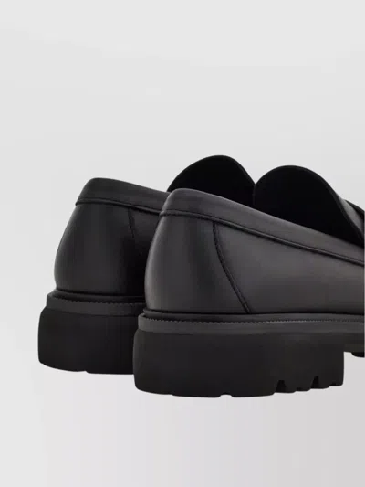 Ferragamo Almond Toe Chunky Sole Loafer