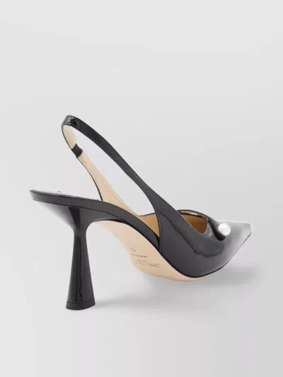 Jimmy Choo Amita 85 Patent Leather Slingback Pumps In Black