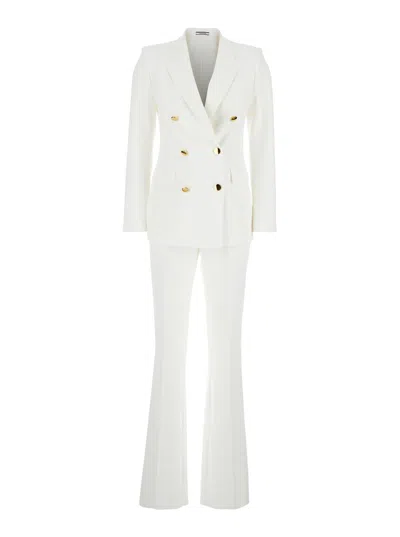 Tagliatore White Double-breasted Suit