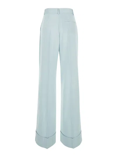 The Andamane Light Blue Straight Pants With Pinces In Line Blend In Blue