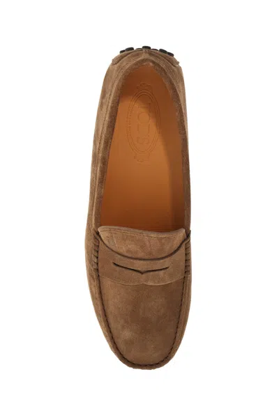 Tod's Light Walnut Leather Driving Moccasin Men