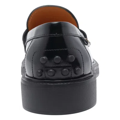 Tod's Women Leather Loafers In Black