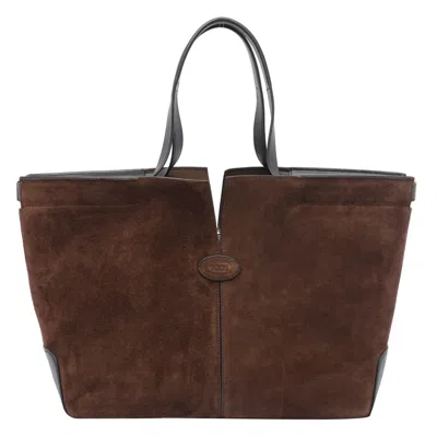 Tod's Women Small Medium  Di Bag Folio Suede Bag