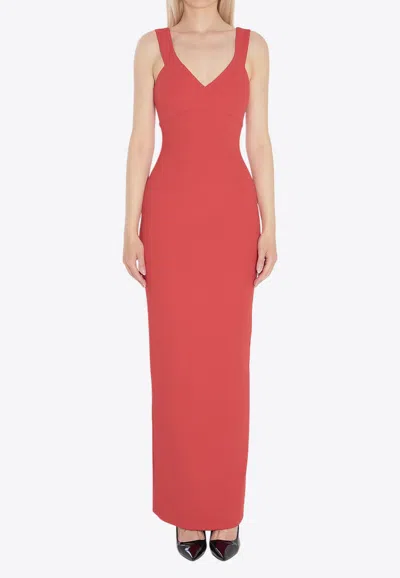 Solace London Nalani Maxi Dress In Orange