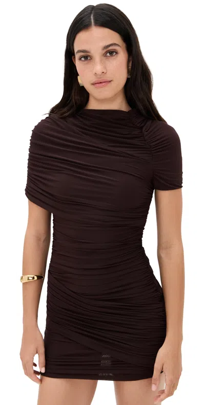 Ronny Kobo Cici Dress Basalt In Brown