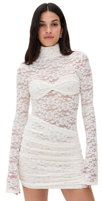 Bananhot Francisca Mini Dress Cream Lace
