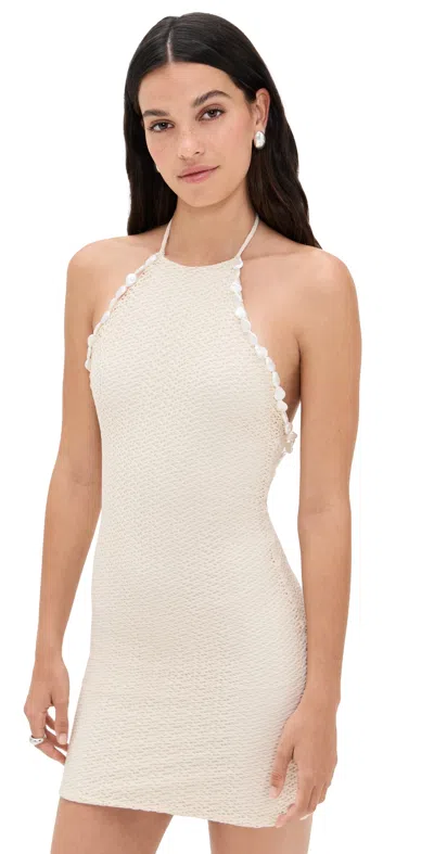 Palmacea Alani Nilo Short Dress Ivory In Neutral