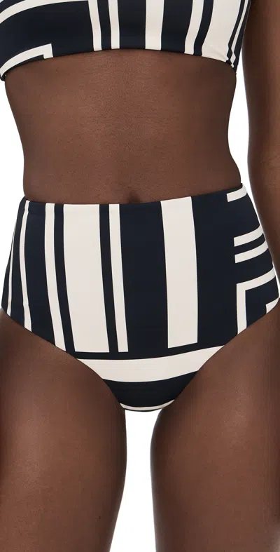 Sir Pietra Classic High Bikini Briefs Milano Nero In Black