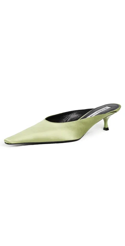 Victoria Beckham Kitten Mules 45mm Pale Green