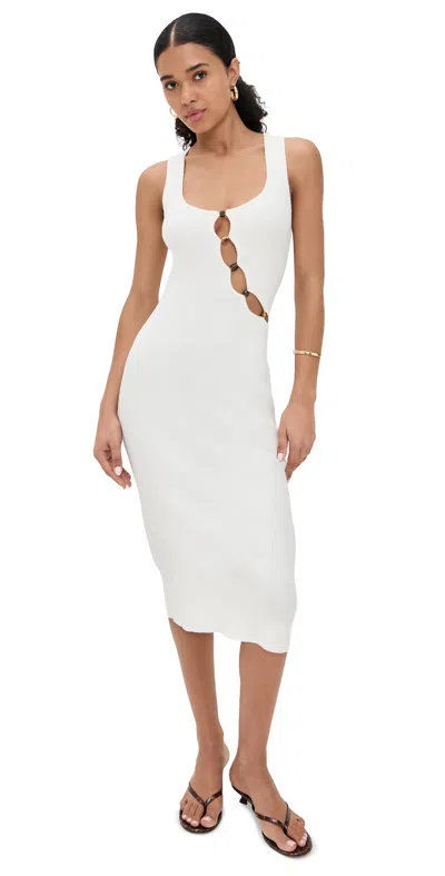 Sir Chiara Beaded Dress Ivory In White