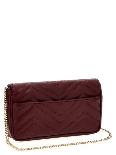 Gucci Gg Marmont Mini Crossbody Bag In Red