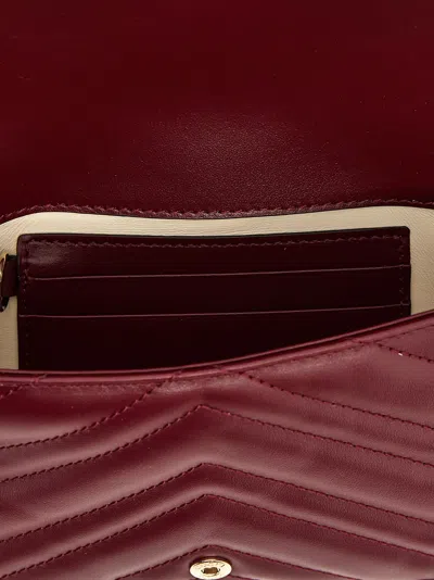 Gucci Gg Marmont Mini Crossbody Bag In Red