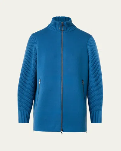 Akris Punto Stand Up Collar Merino Wool Cardigan