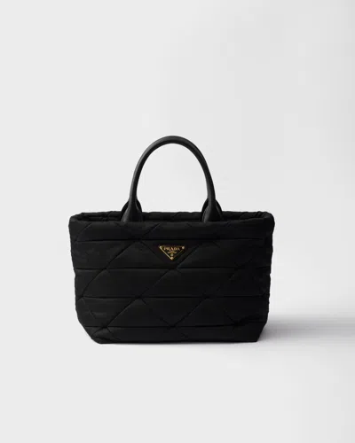 Prada Mittelgrosse Tote Bag Aus Gepolstertem Re-nylon Und Leder