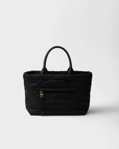 Prada Mittelgrosse Tote Bag Aus Gepolstertem Re-nylon Und Leder
