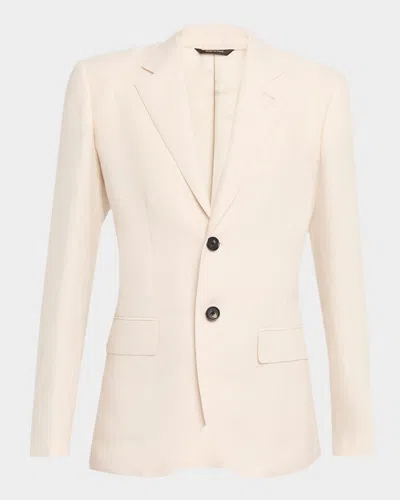 Loro Piana Torino Antigua Linen-silk Single-breasted Jacket