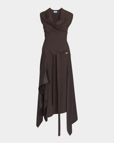 Ferragamo Viscose Stretch Cady Long Dress