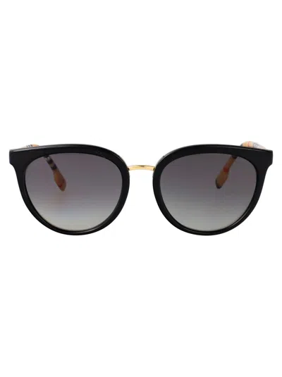 Burberry Womens Black Be4316 Phantos-frame Acetate Sunglasses In Black