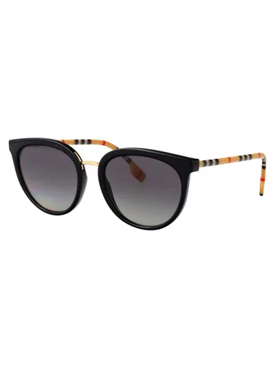 Burberry Womens Black Be4316 Phantos-frame Acetate Sunglasses In Black
