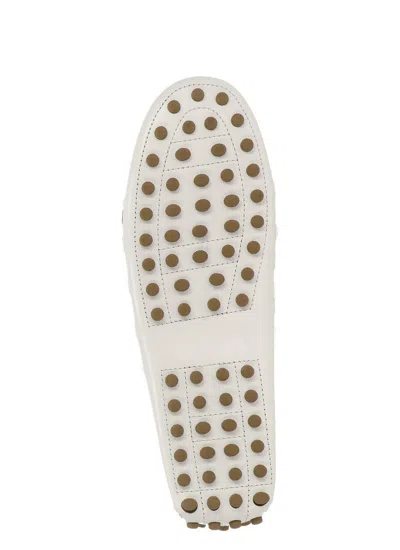 Tod's White Leather Loafers