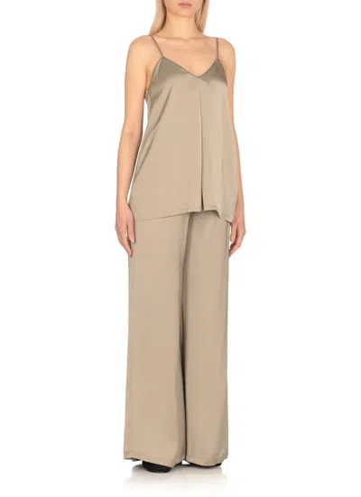 Fabiana Filippi Brown Viscose Top In Brown