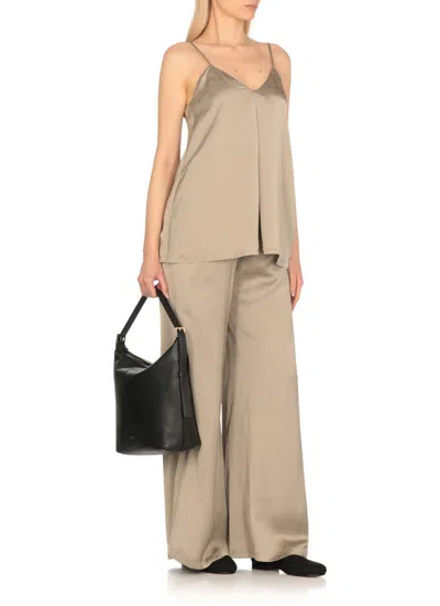 Fabiana Filippi Brown Viscose Top In Brown