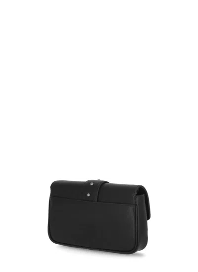 Pinko Black Leather Shoulder Bag