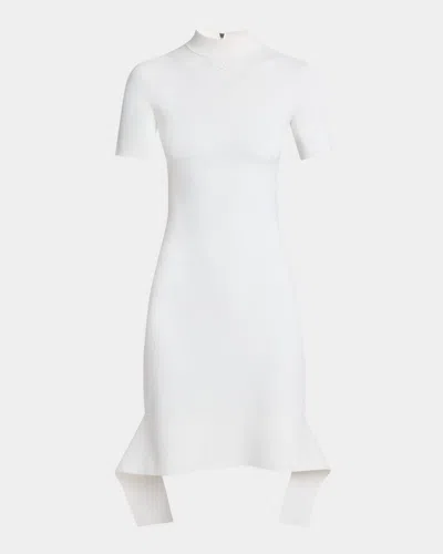 Courrèges Scuba Crepe Knit Short-sleeve Mini Dress