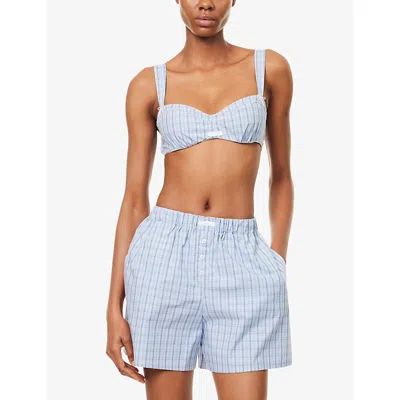 Lounge Underwear Womens  Check Balcony Cotton Bralette