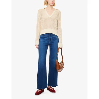 Paige Womens  Anessa Wide-leg Stretch-denim Blend Jeans