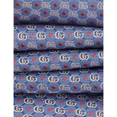 Gucci Mens  Double-g Jacquard Silk Tie