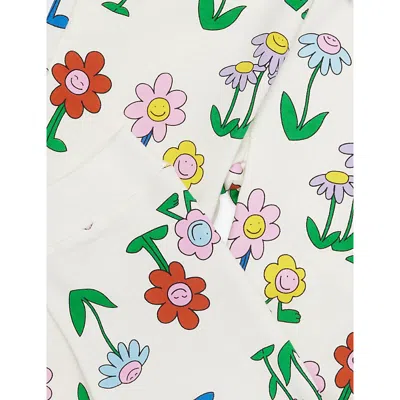 Stella Mccartney Flower-print Drawstring-waistband Cotton-jersey Jogging Bottoms 4- In Multi