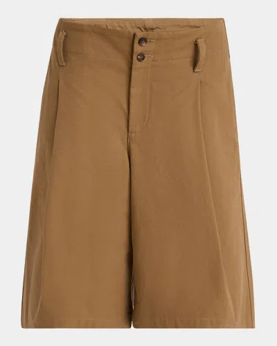 Chloé Chloe' Women Shorts Bermuda Wide Leg And High Waist In Cotton