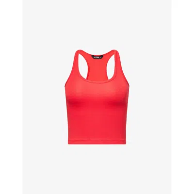 Splits59 Womens  Ashby Ribbed Cropped Top