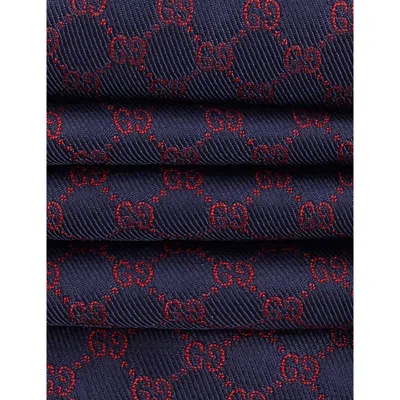 Gucci Mens  Gg-monogram Jacquard Silk Tie