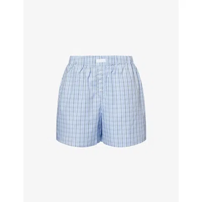 Lounge Underwear Womens  Check Cotton Shorts
