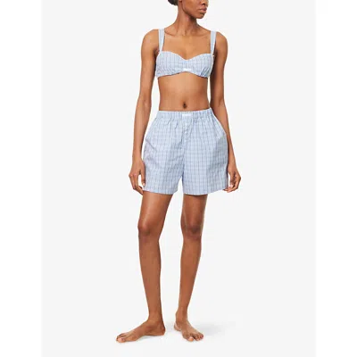 Lounge Underwear Womens  Check Cotton Shorts