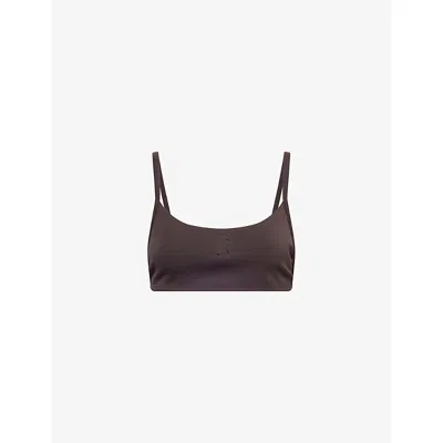 Represent Womens  Control Scoop-neck Stretch-woven Sports Bra In Brown