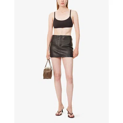Represent Womens  Control Scoop-neck Stretch-woven Sports Bra In Brown