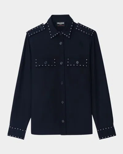 Zadig & Voltaire Taskam Tailored Strass Overshirt