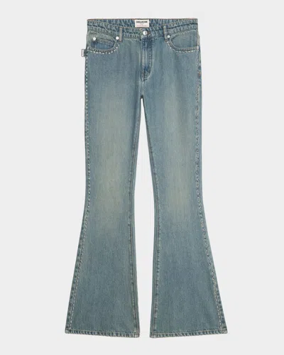 Zadig & Voltaire Eclip Stud-embellished Flared Jeans