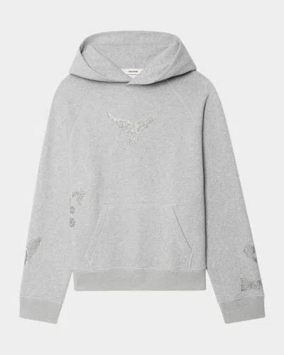 Zadig & Voltaire Georgy Multicusto Strass Cotton Hoodie