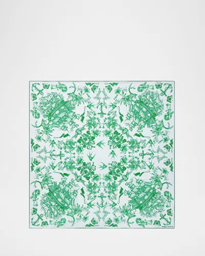 Alexander Mcqueen Sailor Tattoo Silk Scarf