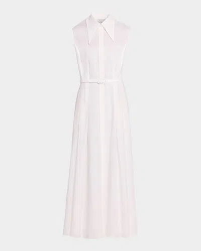 Gabriela Hearst Durand Dress W Self Cov Buckle In White
