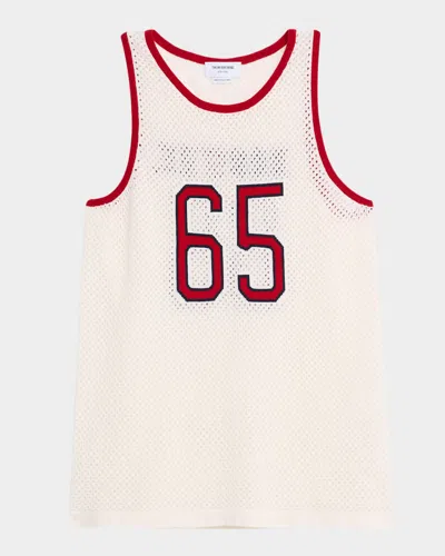 Thom Browne Men's Cashmere Mesh Basketball Jersey