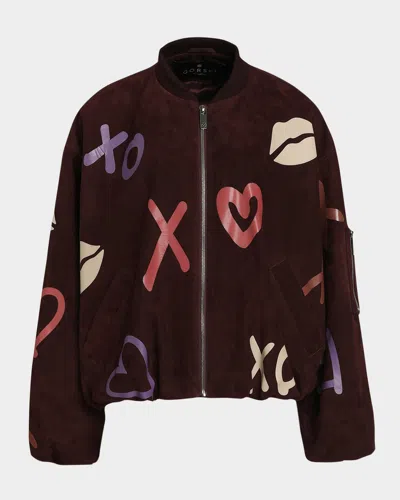 Gorski Zip Metis Suede Bomber Jacket